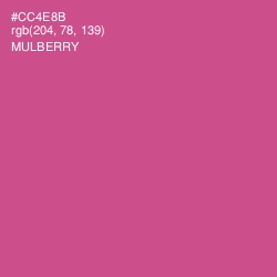 #CC4E8B - Mulberry Color Image