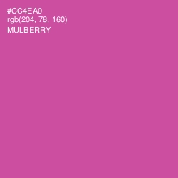 #CC4EA0 - Mulberry Color Image