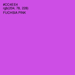 #CC4EE4 - Fuchsia Pink Color Image