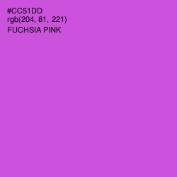 #CC51DD - Fuchsia Pink Color Image