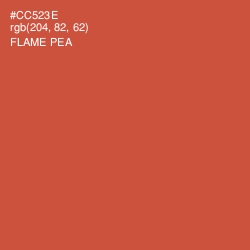 #CC523E - Flame Pea Color Image