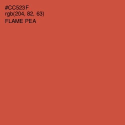 #CC523F - Flame Pea Color Image