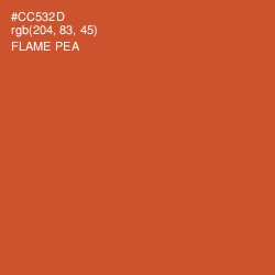 #CC532D - Flame Pea Color Image
