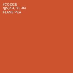 #CC532E - Flame Pea Color Image