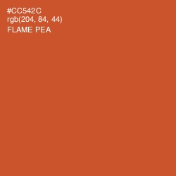 #CC542C - Flame Pea Color Image