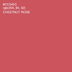 #CC545C - Chestnut Rose Color Image