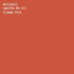 #CC563D - Flame Pea Color Image