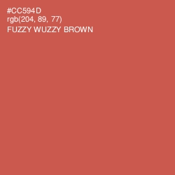 #CC594D - Fuzzy Wuzzy Brown Color Image