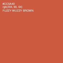 #CC5A40 - Fuzzy Wuzzy Brown Color Image