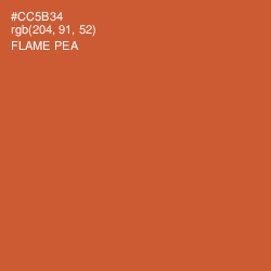#CC5B34 - Flame Pea Color Image
