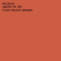 #CC5C42 - Fuzzy Wuzzy Brown Color Image