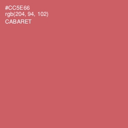 #CC5E66 - Cabaret Color Image