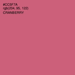 #CC5F7A - Cranberry Color Image