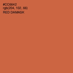 #CC6642 - Red Damask Color Image
