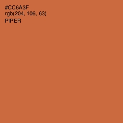 #CC6A3F - Piper Color Image