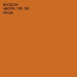 #CC6C24 - Piper Color Image