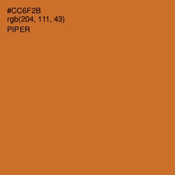 #CC6F2B - Piper Color Image