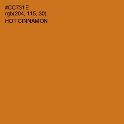 #CC731E - Hot Cinnamon Color Image
