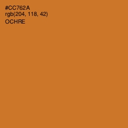 #CC762A - Ochre Color Image