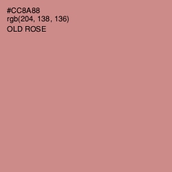 #CC8A88 - Old Rose Color Image