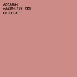 #CC8B84 - Old Rose Color Image