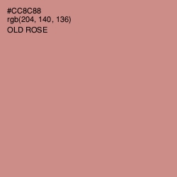#CC8C88 - Old Rose Color Image