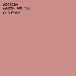 #CC8C8A - Old Rose Color Image