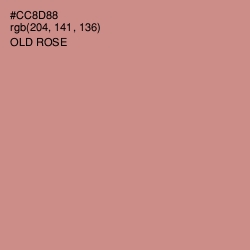 #CC8D88 - Old Rose Color Image