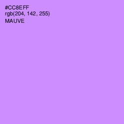 #CC8EFF - Mauve Color Image