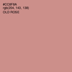 #CC8F8A - Old Rose Color Image
