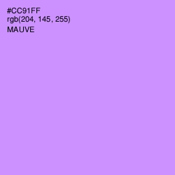 #CC91FF - Mauve Color Image