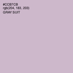 #CCB7CB - Gray Suit Color Image