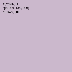 #CCB8CD - Gray Suit Color Image
