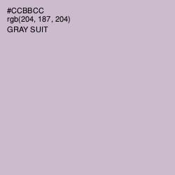 #CCBBCC - Gray Suit Color Image