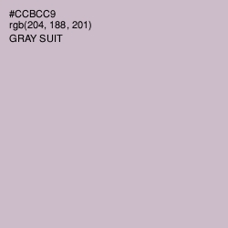 #CCBCC9 - Gray Suit Color Image