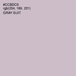 #CCBDC9 - Gray Suit Color Image