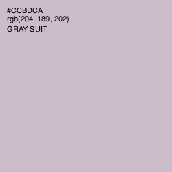 #CCBDCA - Gray Suit Color Image