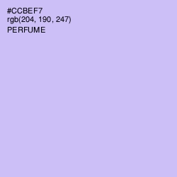 #CCBEF7 - Perfume Color Image