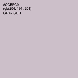 #CCBFC9 - Gray Suit Color Image