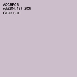 #CCBFCB - Gray Suit Color Image