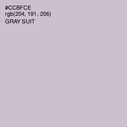 #CCBFCE - Gray Suit Color Image