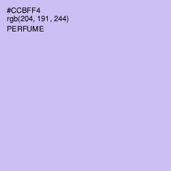 #CCBFF4 - Perfume Color Image
