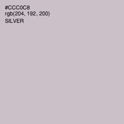 #CCC0C8 - Silver Color Image