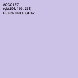 #CCC1E7 - Periwinkle Gray Color Image