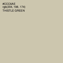 #CCC6AE - Thistle Green Color Image