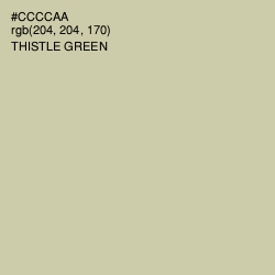 #CCCCAA - Thistle Green Color Image