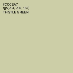#CCCEA7 - Thistle Green Color Image