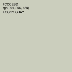 #CCCEBD - Foggy Gray Color Image