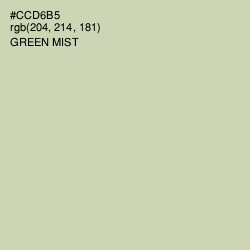 #CCD6B5 - Green Mist Color Image