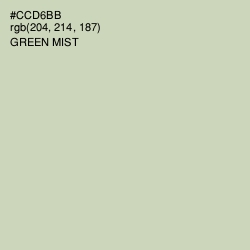 #CCD6BB - Green Mist Color Image